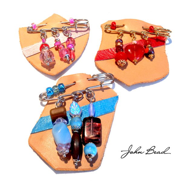 John Bead Beaded and Leather Badges!