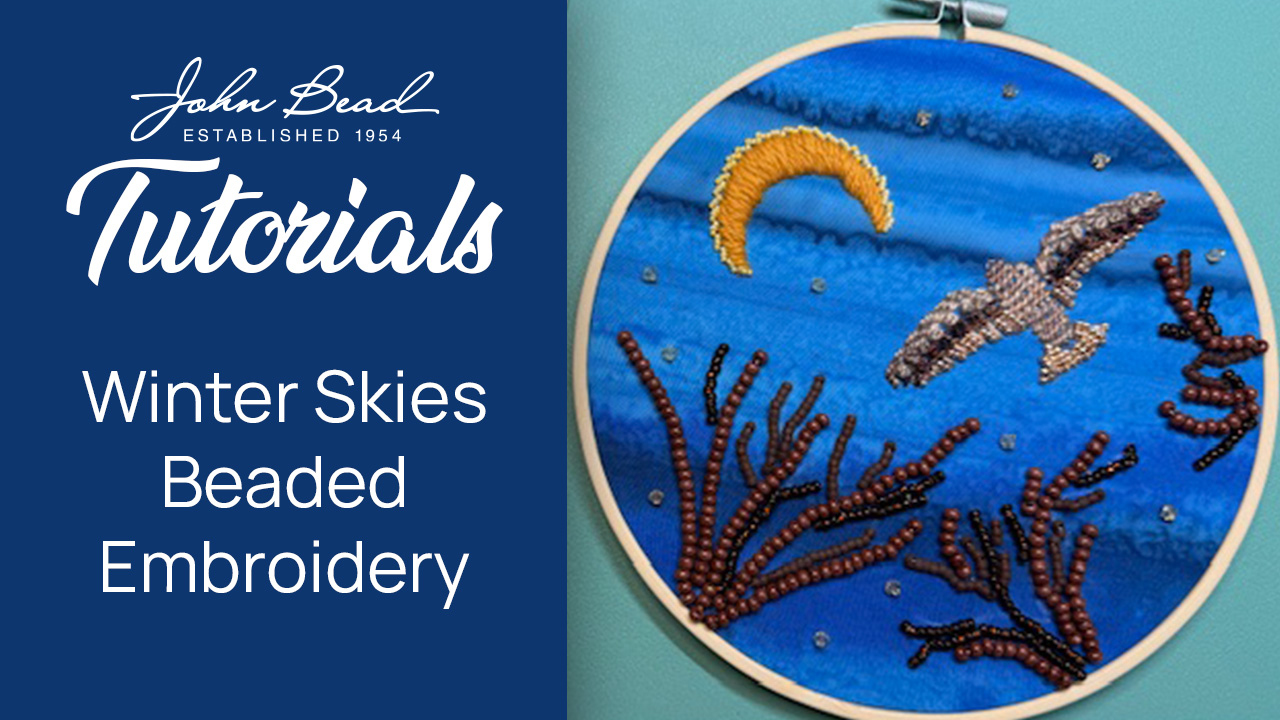 Winter Skies Beaded Embroidery