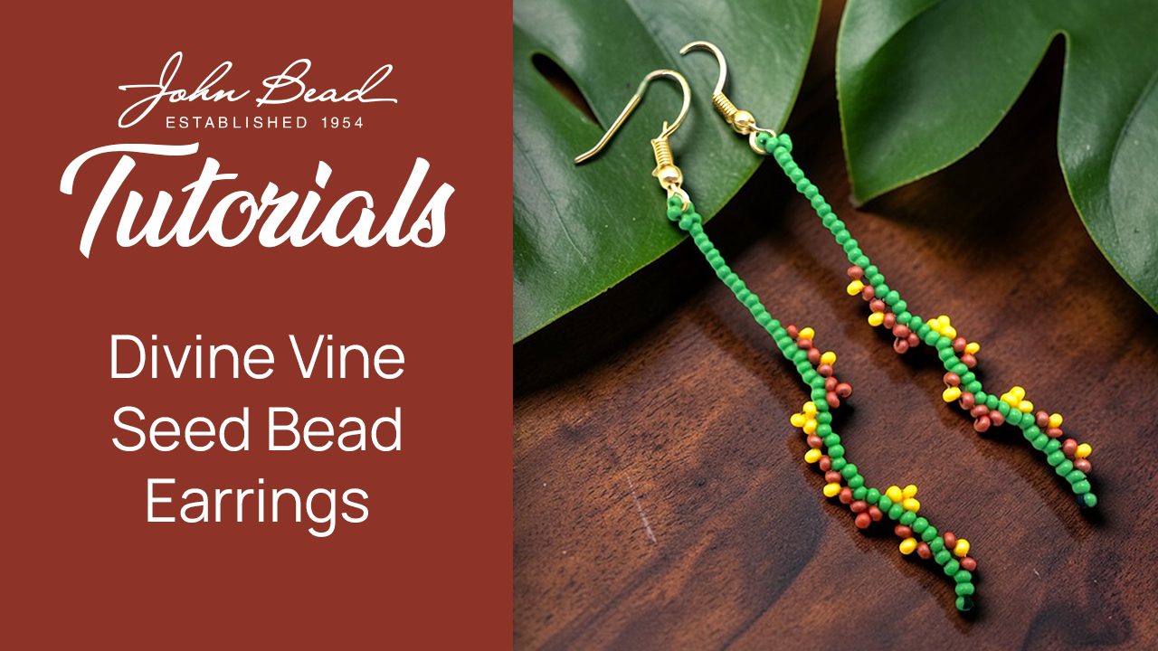 Divine Vine Seed Bead Earrings